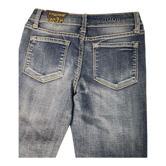 NWT Vigoss Girl's Size 8 “The Austin Ankle Skinny” with Grommet Detail Jeans - Picture 11 of 12